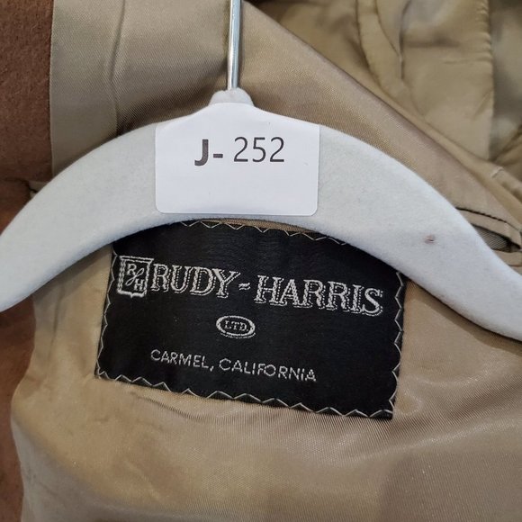 Rudy Harris Men Blazer Jacket Medium Brown Camel Hair Button Up Pockets Collar - Picture 2 of 12